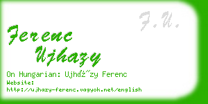 ferenc ujhazy business card